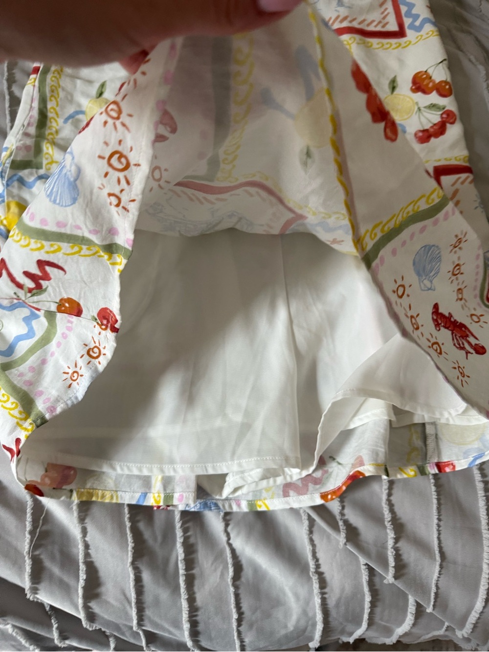 Abercrombie & Fitch White Multi-Color Printed Romper Dress - Picture 3 of 5